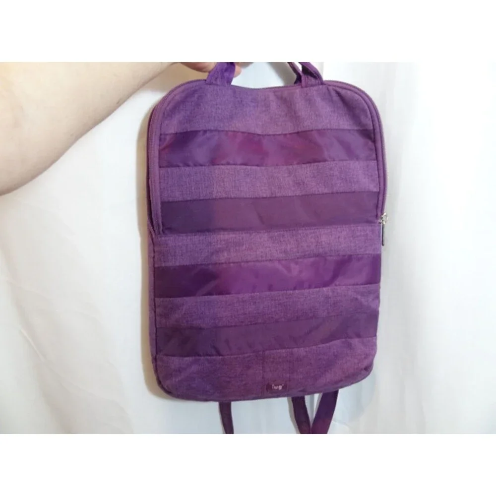 Lug Slider Laptop Tablet Pouch Sleeve - Convertible Travel Bag Purple